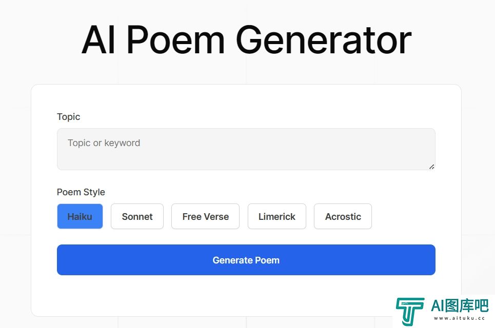 AI Poem Generator-AI诗歌生成器