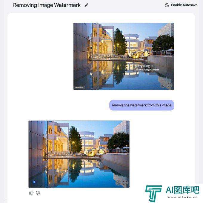谷歌 Gemini 2.0 Flash模型拥有强大图片去水印功能，版权红线将被触犯